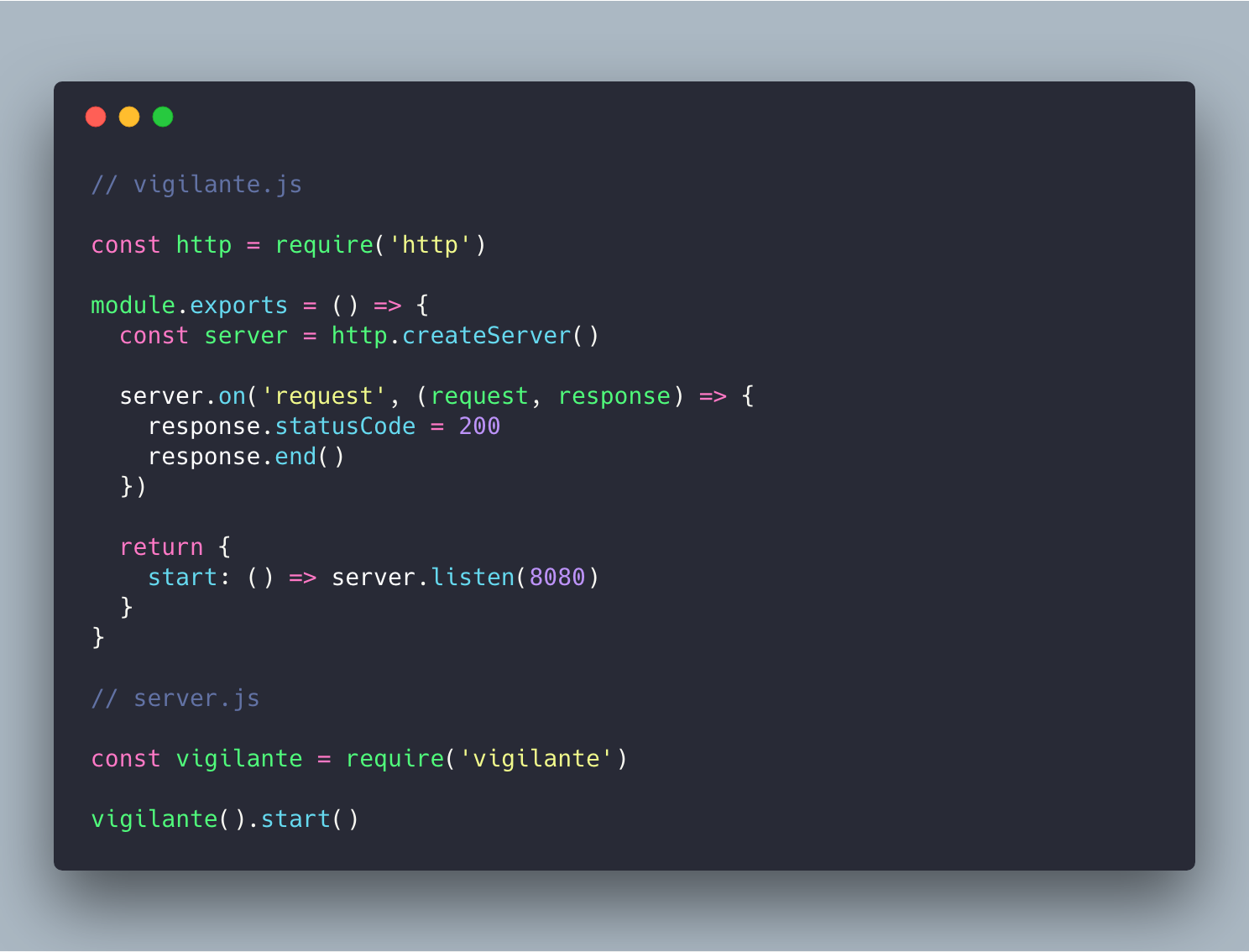 First code block